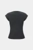 Solid Color V-neck Short-Sleeve Shirt sold by Micas