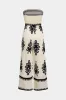 Retro Print Sleeveless Wide Leg Jumpsuit sold by Micas