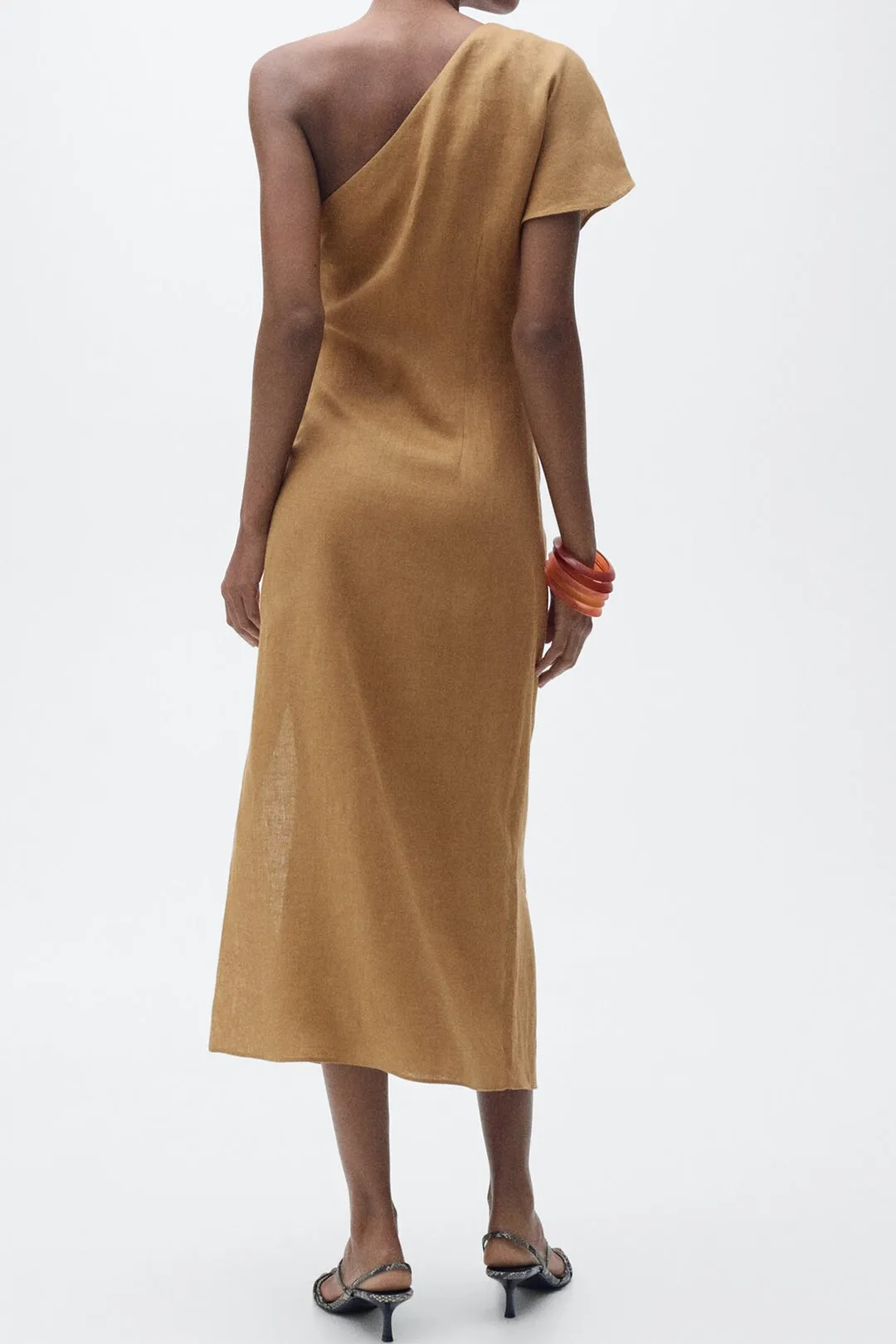 One Shoulder Side Slit Midi Dress sold by Micas product image thumbnail 2