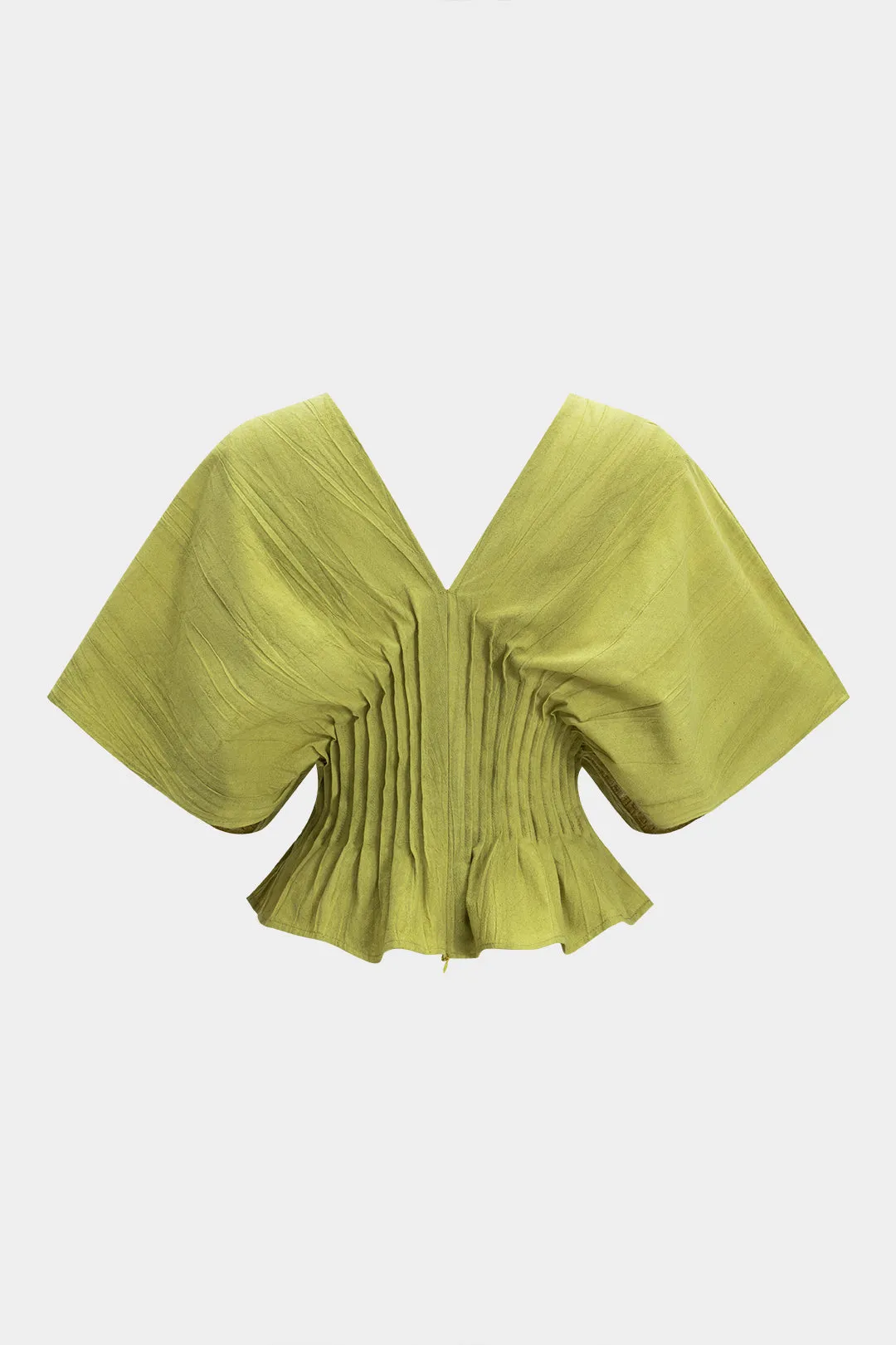 Linen Pleated Short-Sleeve Shirt sold by Micas product image thumbnail 2