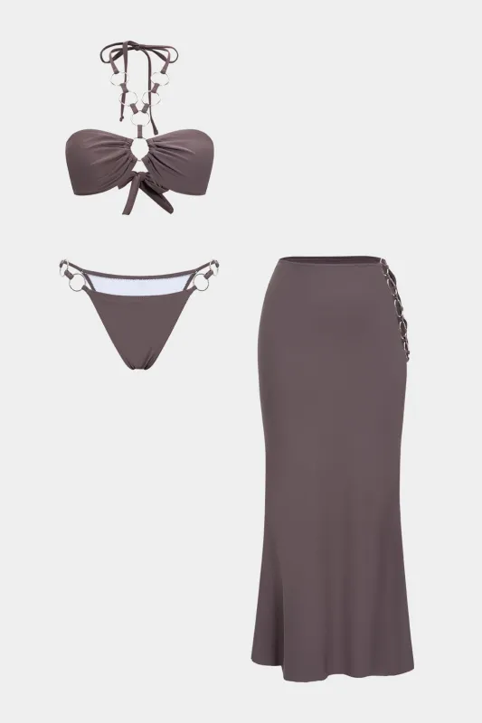 Metallic Decor  3-Piece Bikini Set sold by Micas