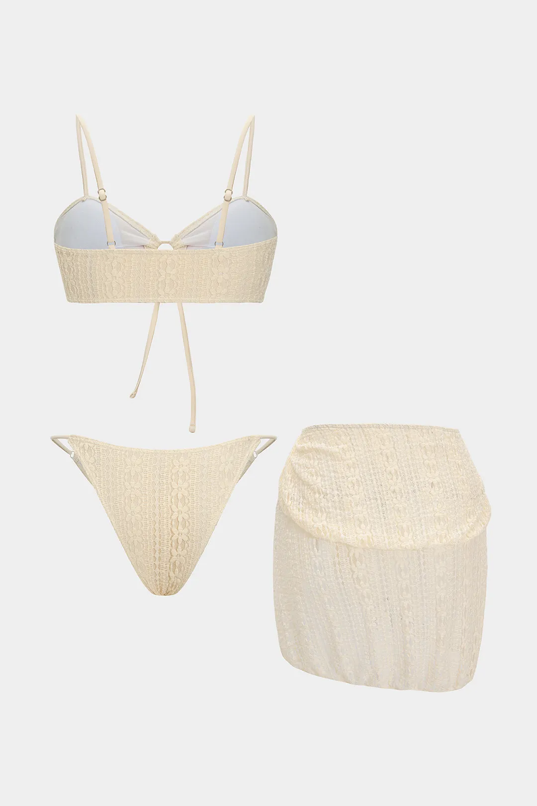 Tie Front 3-Piece Bikini Set sold by Micas product image thumbnail 2