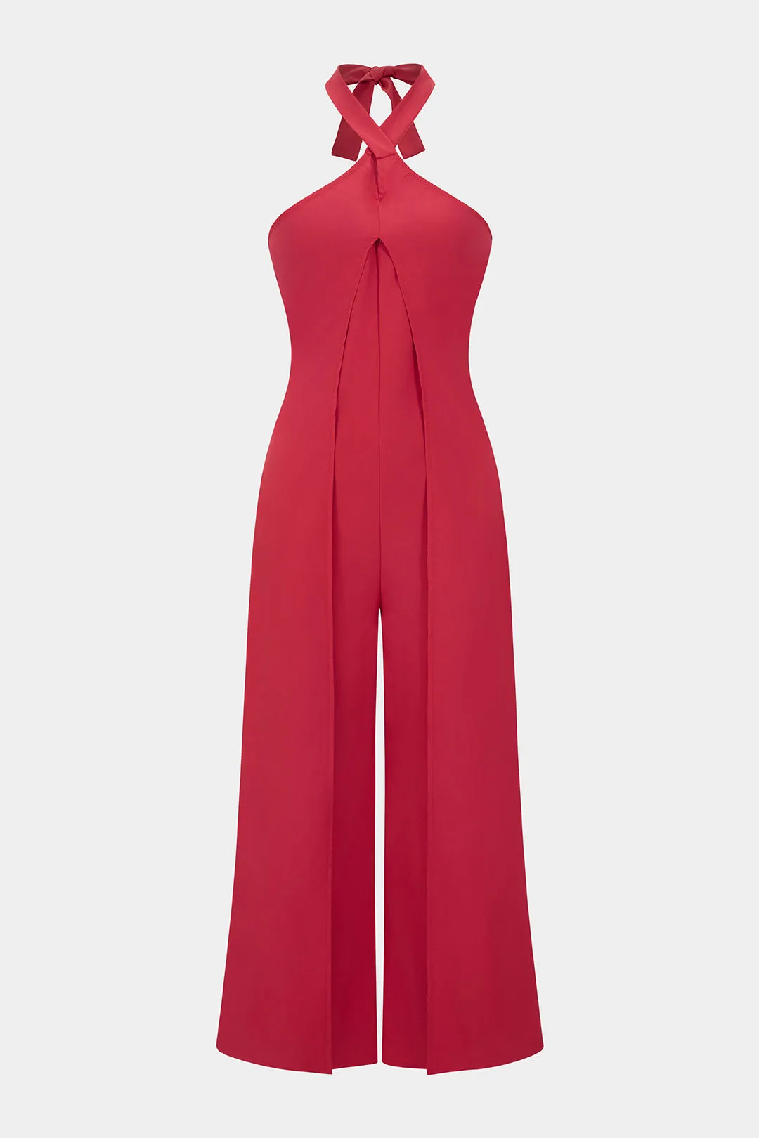 Halter Backless Tie-Up Wide Leg Sleeveless Jumpsuit sold by Micas