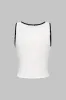 Contrast Binding Sleeveless Tank Top sold by Micas