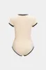 Knit Button Short Sleeve Bodysuit sold by Micas