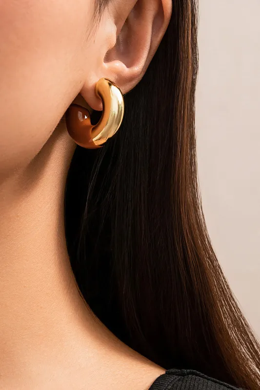 Metal Geometric Hoop Earring sold by Micas