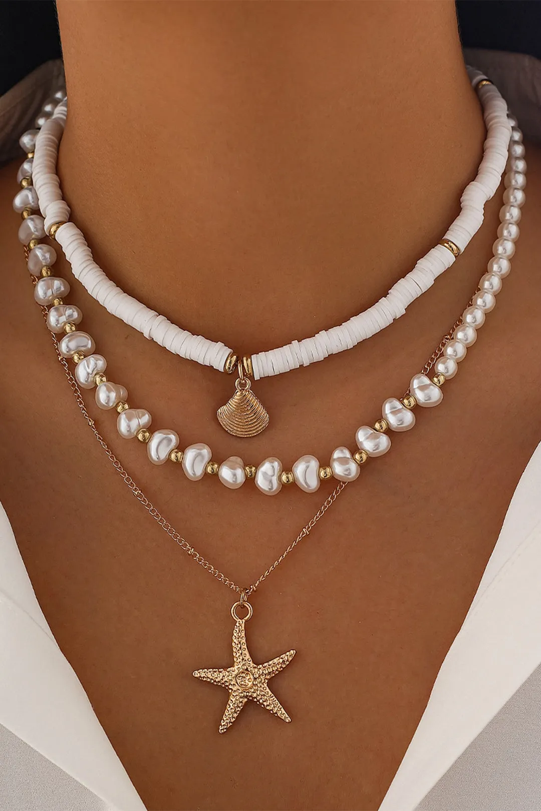 Shell Irregular Stacking Necklace sold by Micas