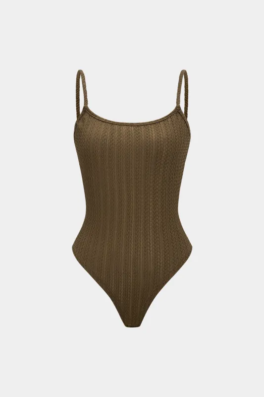 Basic Mesh Panel Sleeveless Bodysuit sold by Micas