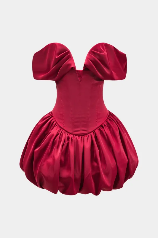 Corset V-Neck Sleeveless Puff Mini Dress sold by Micas