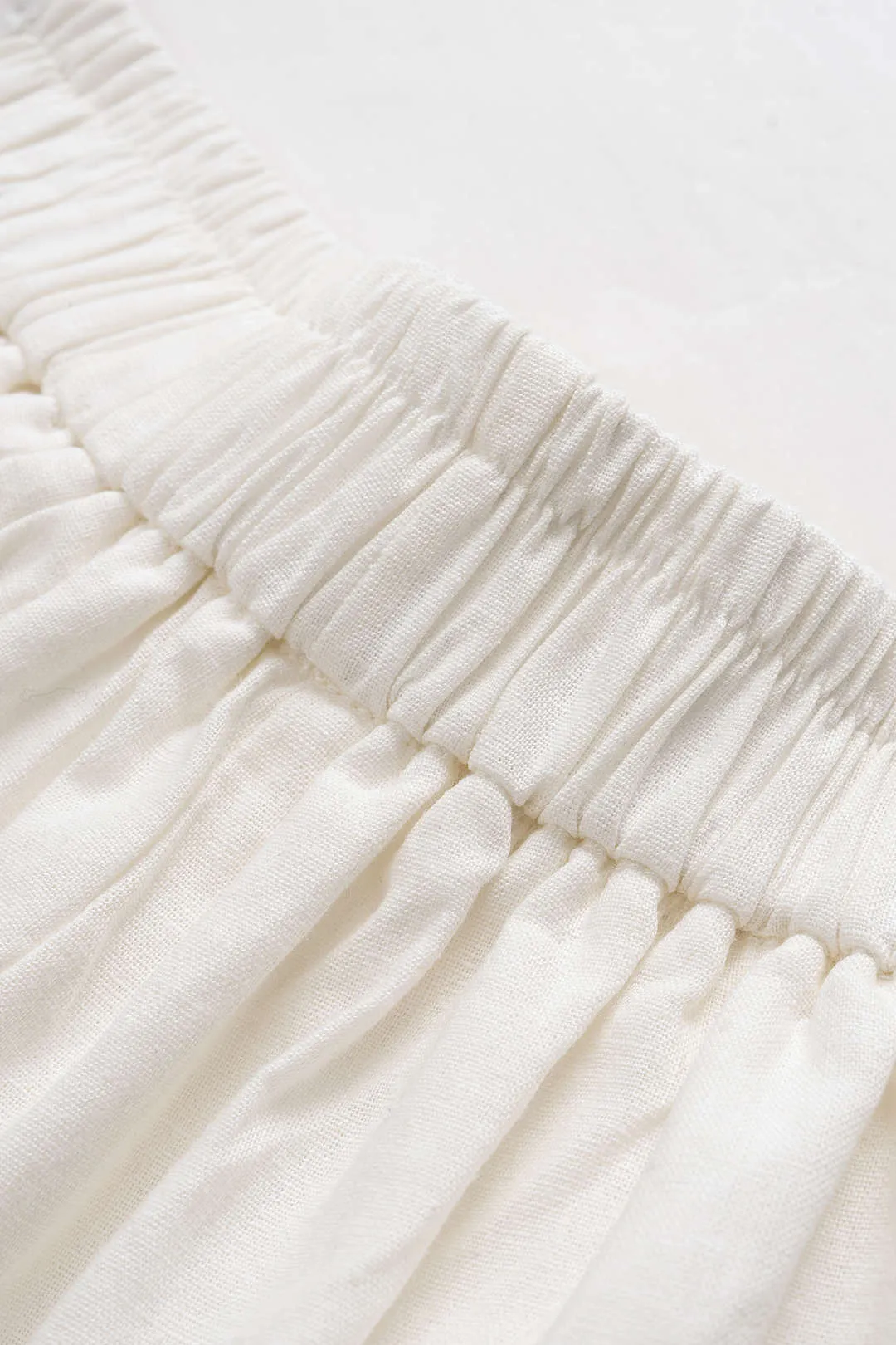 Linen Wide Leg Ruched High Waist Pocket Zipper Trousers sold by Micas product image thumbnail 5