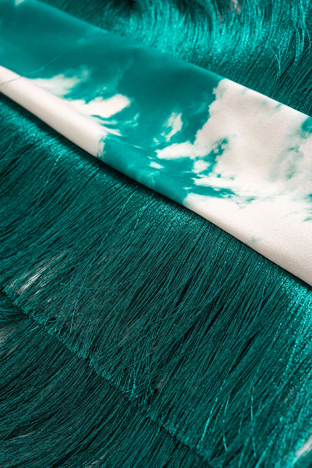 Tie Dye Print Bodysuit And Fringe Tie-Up Trousers Set sold by Micas product image thumbnail 3