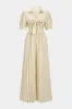 Knotted Pleated Tie-Front Short Sleeve Jumpsuit sold by Micas