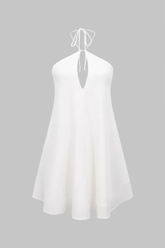 V-Neck Tie-Back Backless Slip Sleeveless Mini Dress sold by Micas