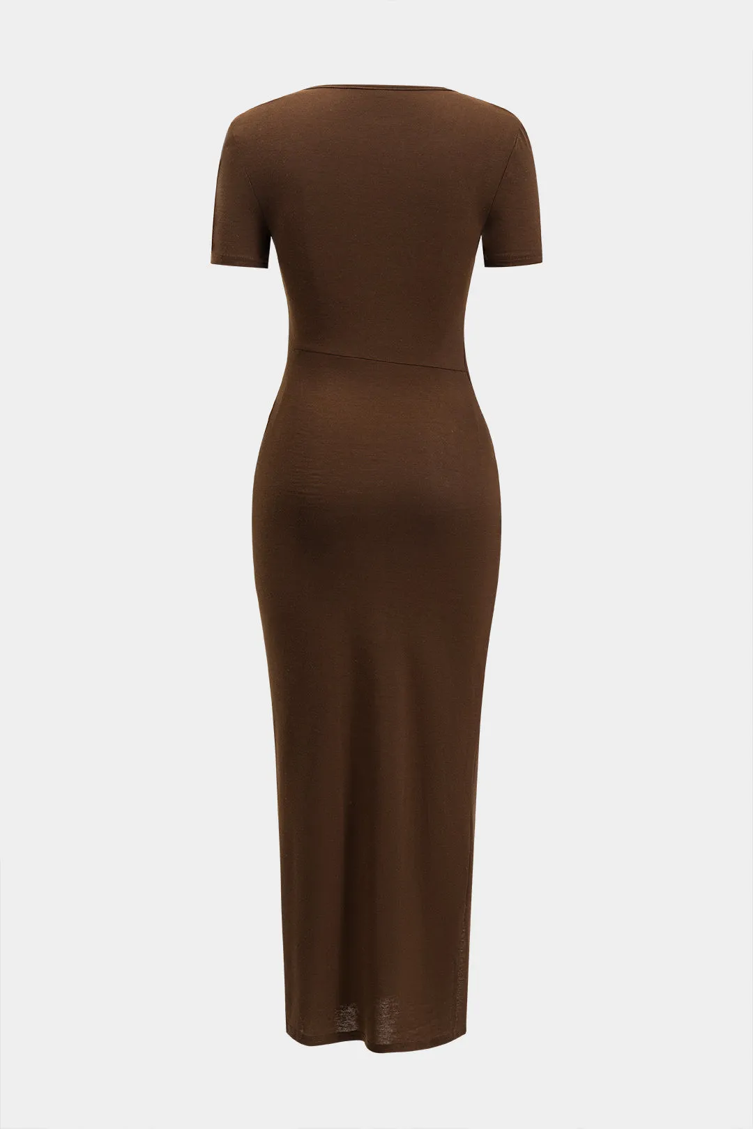 Cut Out Ruched Short Sleeve Maxi Dress sold by Micas product image thumbnail 3