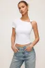 Asymmetrical Metallic Twist Knot Short Sleeve T-Shirt sold by Micas