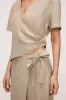 Crossed Pleated Short Sleeve T-Shirt sold by Micas