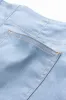 Denim Stitching Detail Zipper Wide Leg Shorts sold by Micas