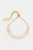 Square Geometric Rhinestone Single-Layer Adjustable Anklet sold by Micas
