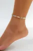 Square Geometric Rhinestone Single-Layer Adjustable Anklet sold by Micas