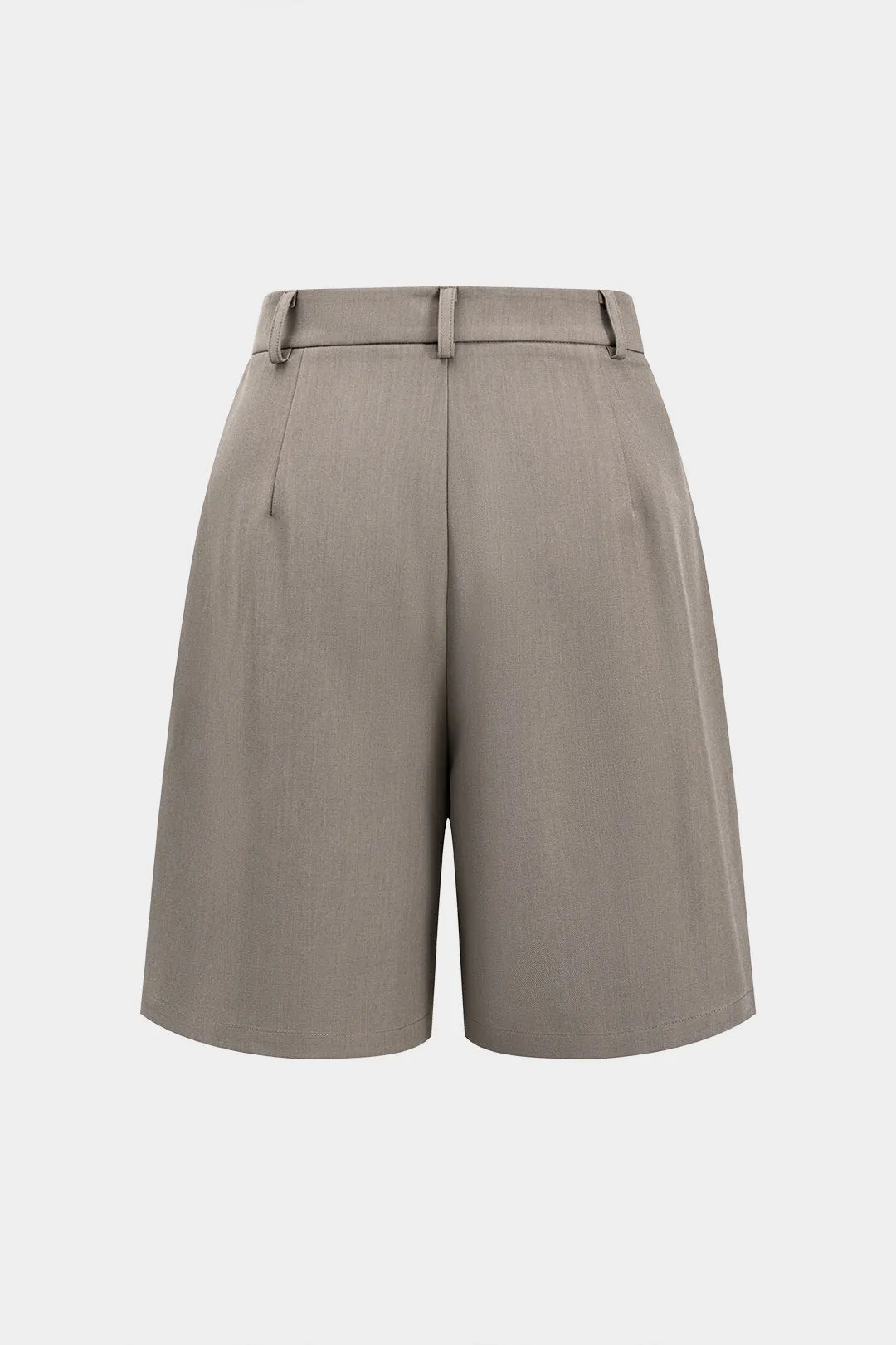 Solid Asymmetrical Pleated Shorts sold by Micas product image thumbnail 2