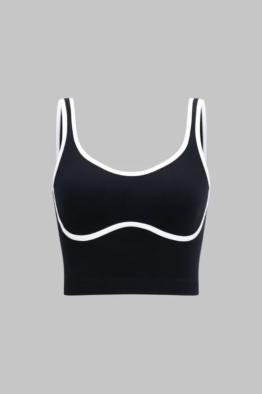 Contrast Whipstitching Underwire Slip Tank Top sold by Micas