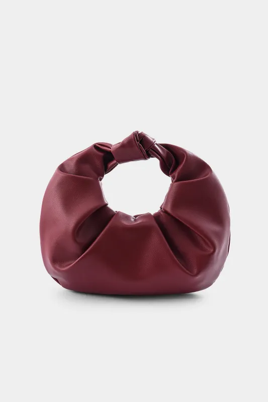 Faux Leather Crescent Wrinkled Clutch Bag sold by Micas