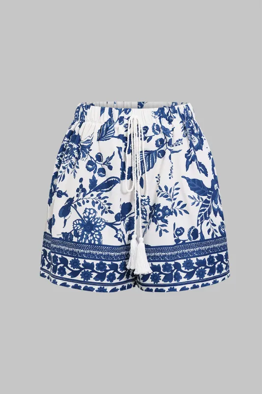 Bladprintskontrastbindingshorts sold by Micas