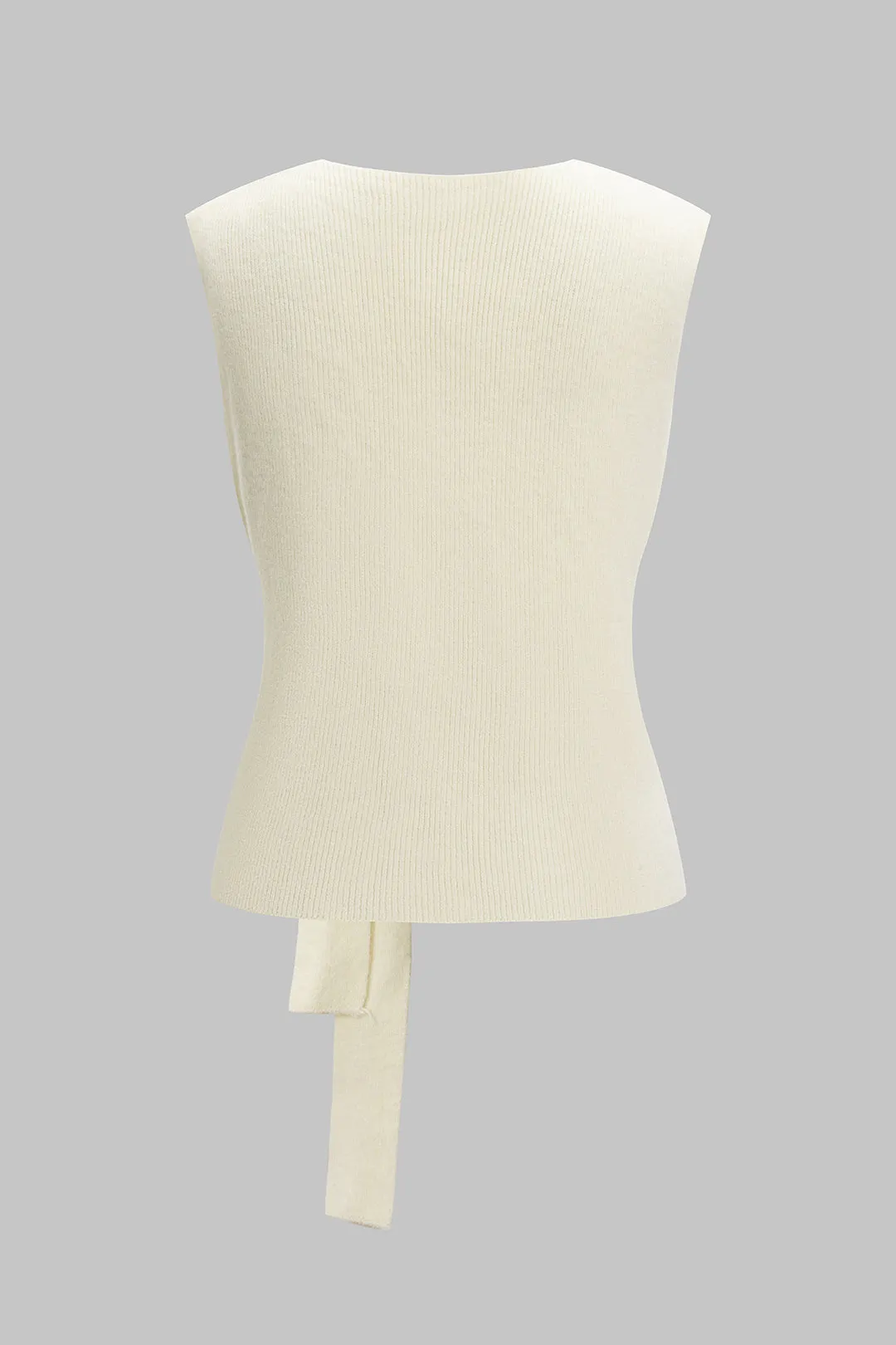 Knit Tie-Up V-Neck Sleeveless Vest sold by Micas product image thumbnail 2