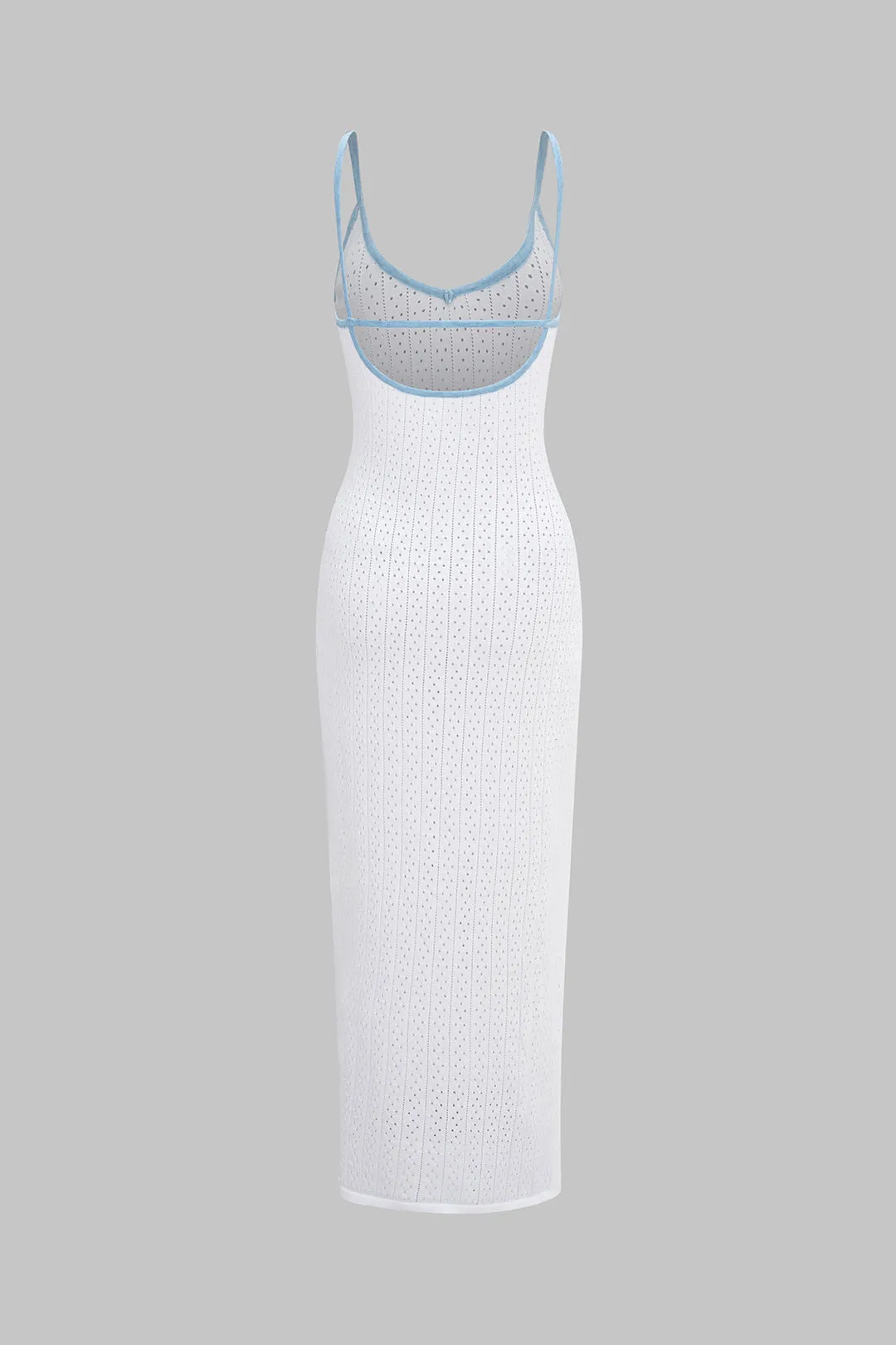 Knitted Slip V-Neck Backless Sleeveless Maxi Dress sold by Micas product image thumbnail 3