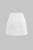 High Waist Button Detail Zipper Skirt sold by Micas