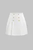 High Waist Button Detail Zipper Skirt sold by Micas