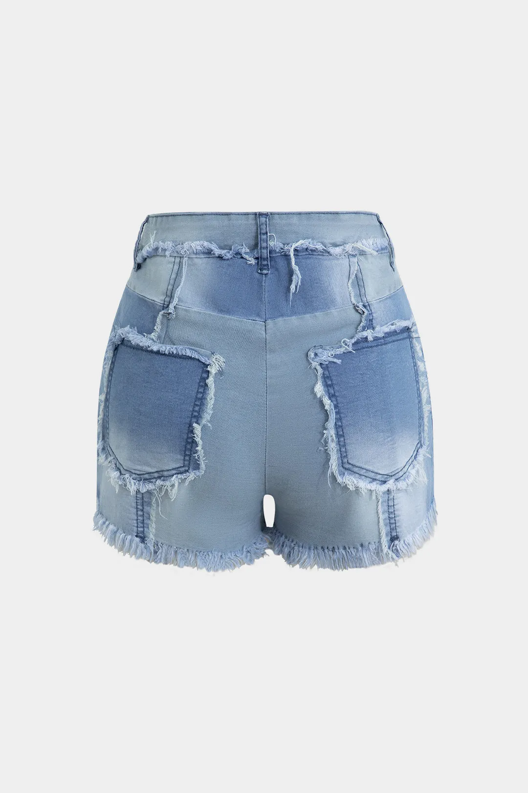 Denim Fringe Hem Shorts sold by Micas product image thumbnail 2