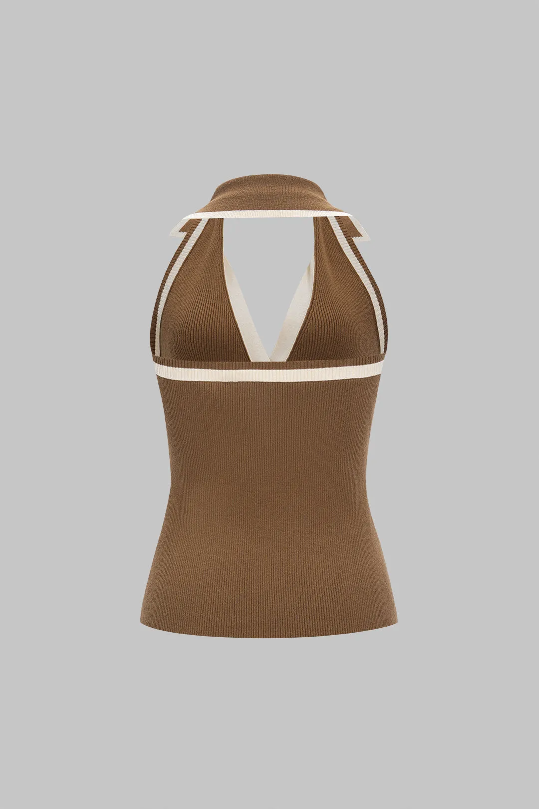 Knit Metallic Botton Cut Out Vest sold by Micas product image thumbnail 2