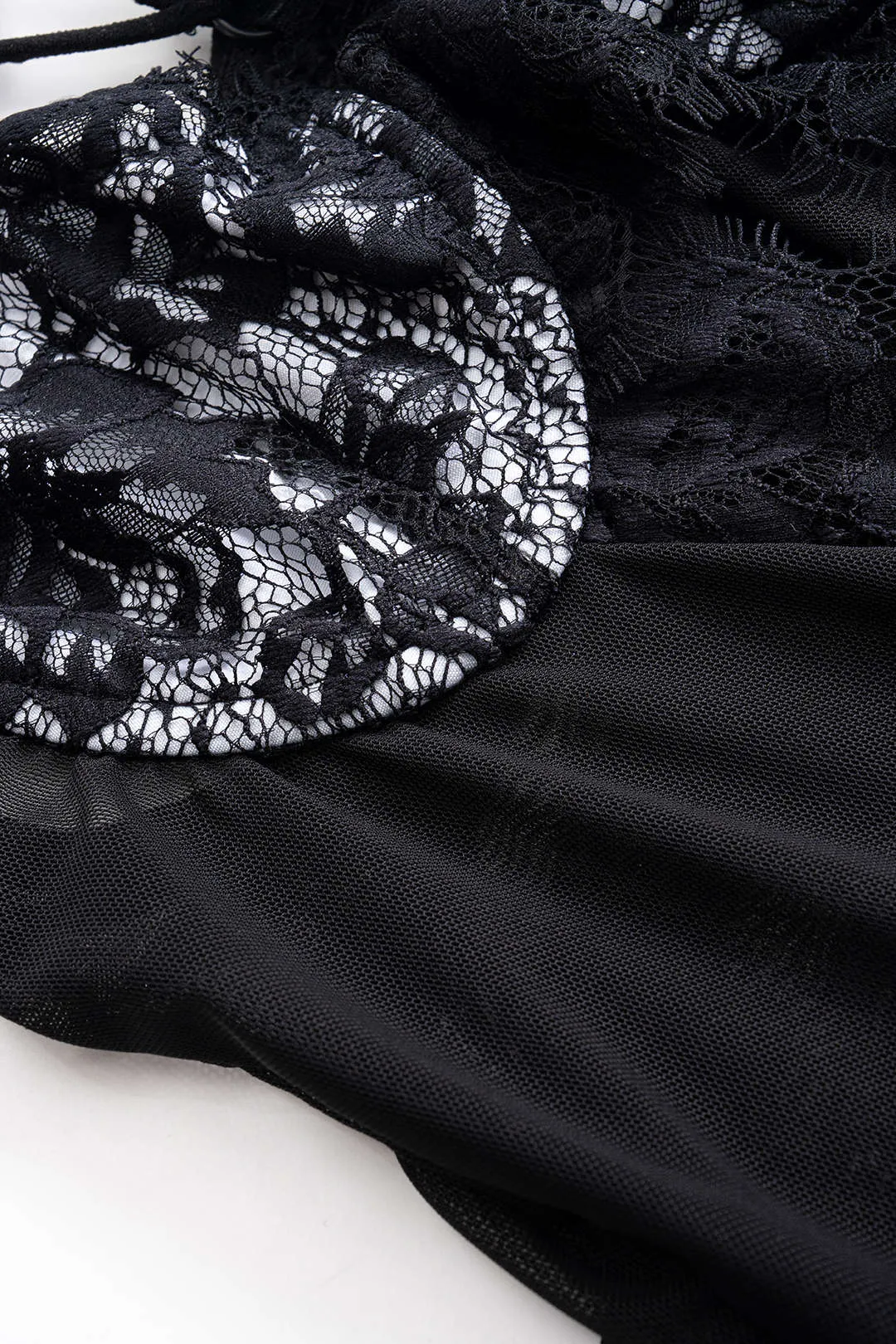 Sheer Crossed Detail Lingerie Bodysuit sold by Micas product image thumbnail 4