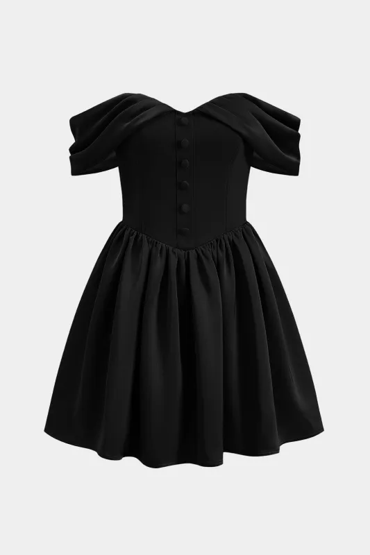 Satin Ruched Corset Waist Sleeveless Mini Dress sold by Micas
