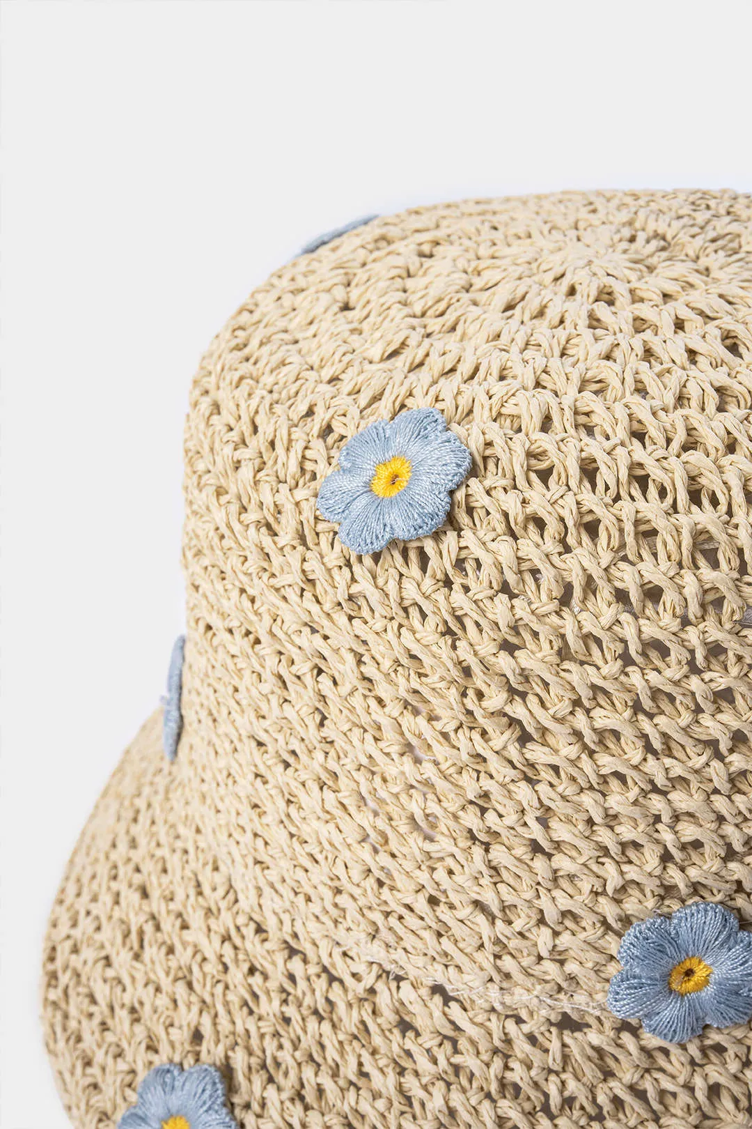Flower Decor Straw Woven Hollow Hat sold by Micas product image thumbnail 2