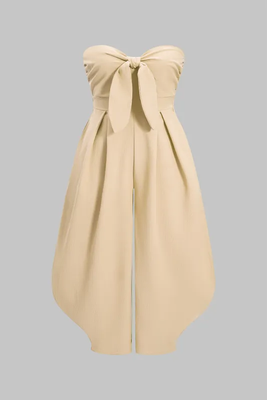 Plus Size Wrap Smocked Shirred Sleeveless Jumpsuit sold by Micas