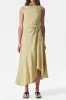 Asymmetrical Twist Knot Sleeveless Midi Dress sold by Micas