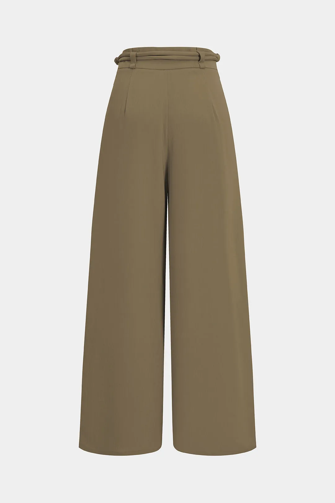 Solid Ruched Belted Trousers sold by Micas product image thumbnail 2