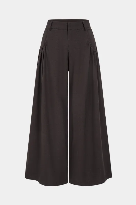 Ruched Wide Leg Pocket Trousers sold by Micas