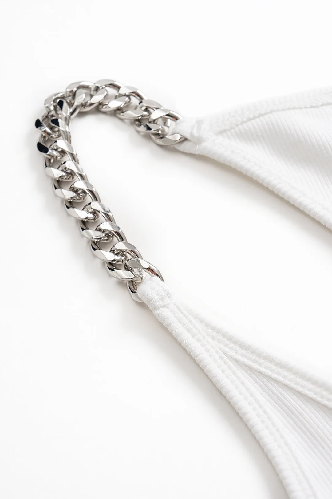 Plus Size Metallic Chain Patchwork Tie Knot Sleeveless Tank Mini Dress sold by Micas product image thumbnail 3