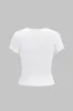 Crossed Ruched Short Sleeve T-Shirt sold by Micas