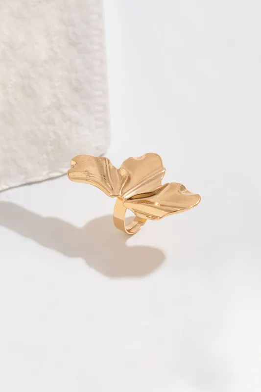 Half Flower Design Ring sold by Micas