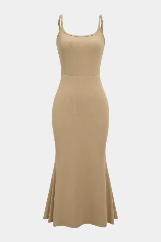 Slip Twist Sleeveless Mermaid Maxi Dress sold by Micas