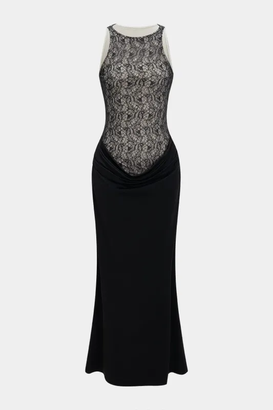 Lace Patchwork Maxi Dress made by Micas