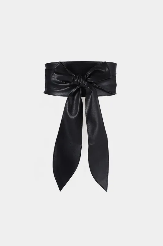 Faux Leather Tie Knot Belt sold by Micas
