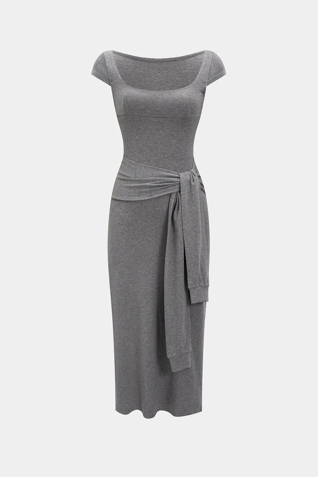 Solid Tie Midi Dress sold by Micas
