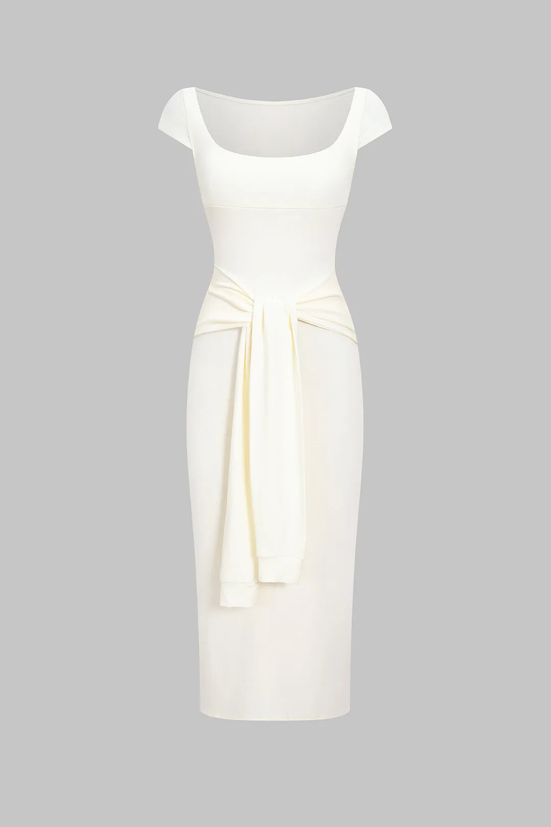 Solid Tie Midi Dress sold by Micas product image thumbnail 2