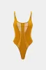 Mesh Patchwork Sleeveless Bodysuit sold by Micas