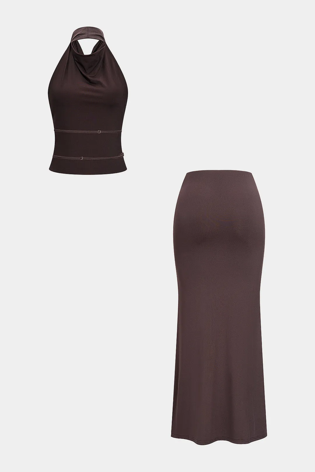 Halter Backless Sleeveless Top And Skirt Set sold by Micas product image thumbnail 2